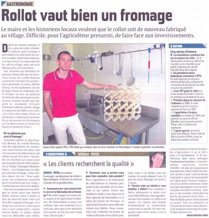 Dans la presse : le Comité Rotincia poursuit ses efforts en faveur du fromage de Rollot