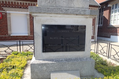 Association Comité Rotincia - Monument aux Morts de Rollot - Cliquer pour agrandir