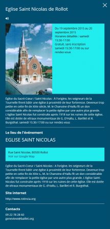 Journées du patrimoine 2015 - Eglise Saint Nicolas (Rollot)